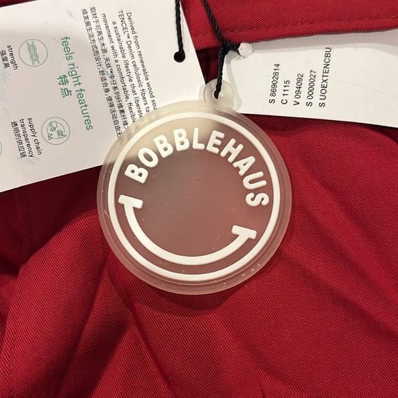 BOBBLEHAUS BH signature Tencel button up shirt in Chinese Red NWT - Picture 5 of 11